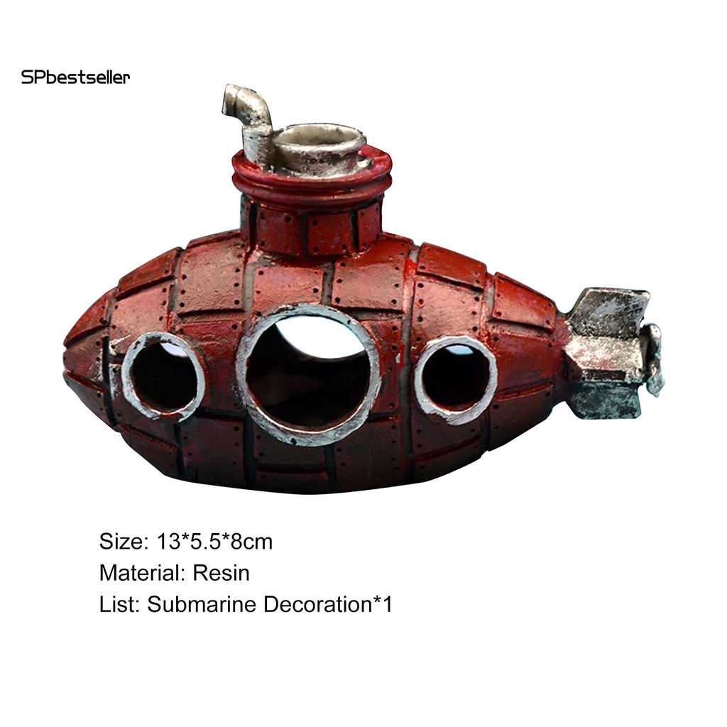Đồ trang trí tàu ngầm trang trí bể cá 2 màu tùy chọn