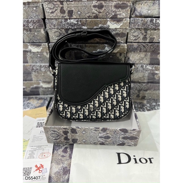 [ Sẵn Hàng ] Túi Đeo Chéo Di.or Nam Nữ Thêu Hoạ Tiết Monogram Siêu Đẹp - Túi Đeo Chéo Di.or Nam Nữ Full Box