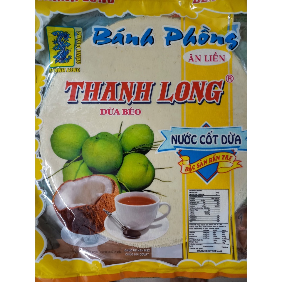 ĐẶC SẢN BẾN TRE BÁNH TRÁNG SỮA - BÁNH PHỒNG SỮA HIỆU THANH LONG 320GR