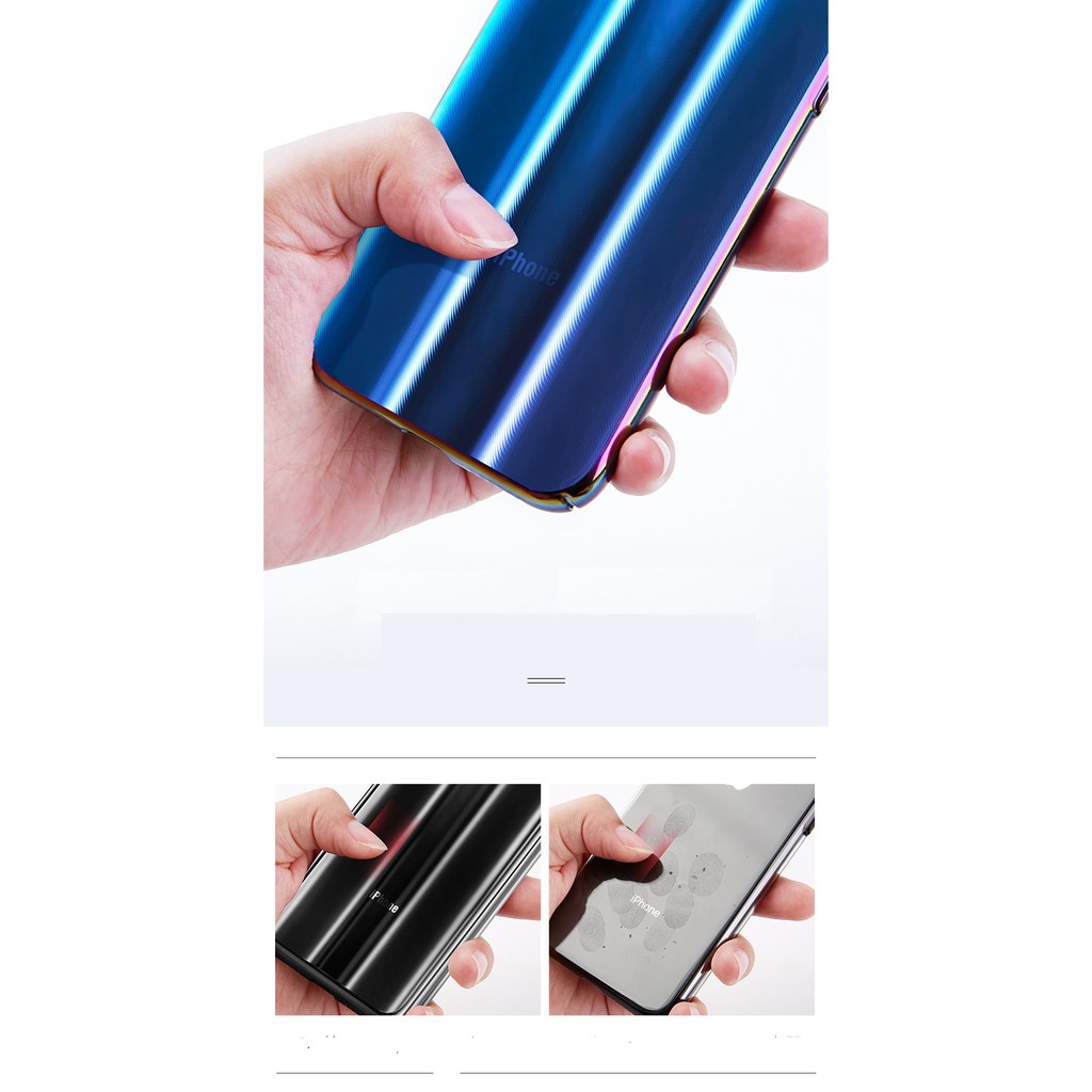 Ốp lưng Iphone XR/Xs Max trong suốt đổi màu AURORA hãng Baseus