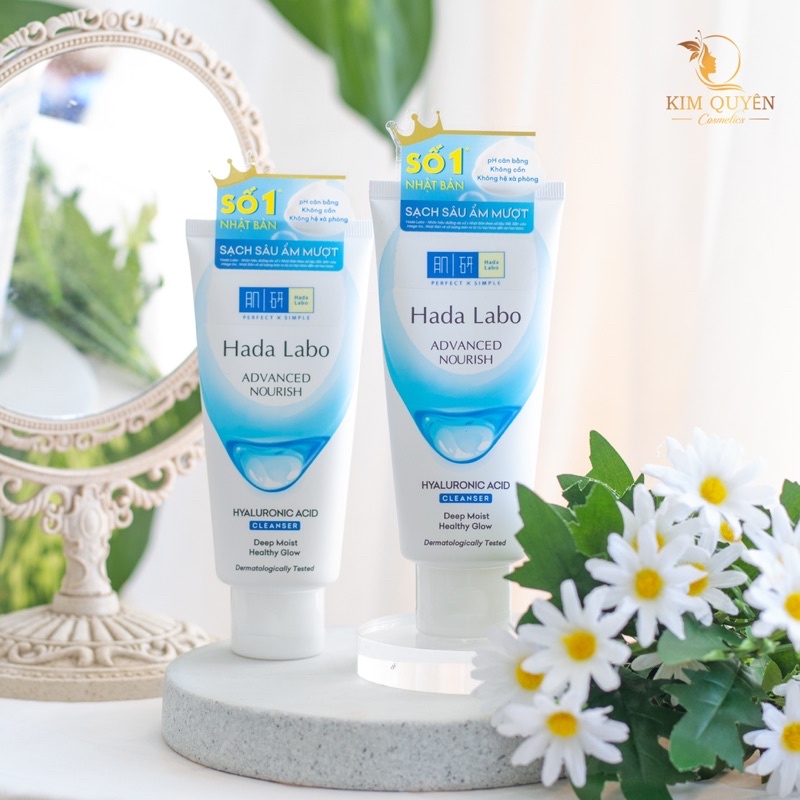 Sữa Rửa Mặt Cho Mọi Loại Da Hada Labo Advanced Nourish Hyaluron, Perfect White Arbutin, Pro Anti Aging Cleanser