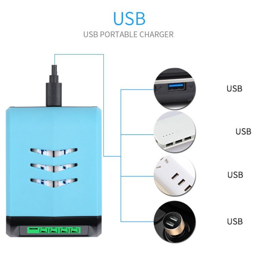 Combo 4 pin AA, AAA kèm sạc nhanh thông minh có màn LCD BESTON - Kyto Shop
