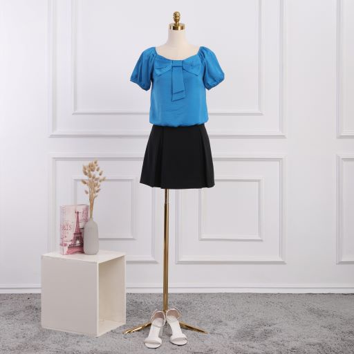 Áo nữ tay phồng, nơ ngực nữ tính, thiết kế cao cấp TK Fashion - SMKA176