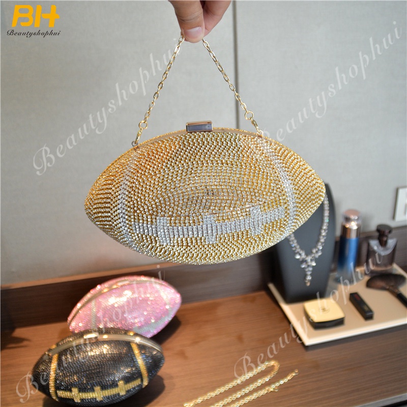 Ví Cầm Tay Đính Đá Kim Cương Giả Phong Cách Âu Mỹ Cho Nữ