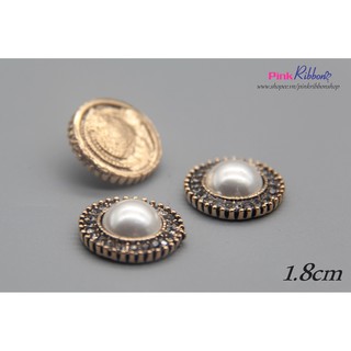Charm mạ vàng xi viên đá ghi 1.8cm