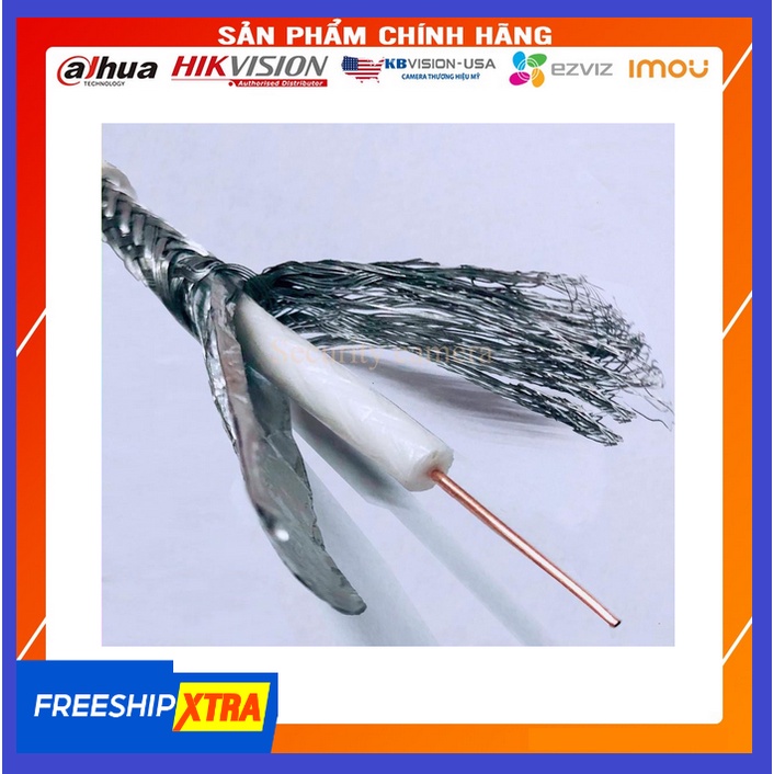 Dây cáp đồng trục liền nguồn SINO  có bọc bạc chống nhiễu, sợi nhôm khử sóng từ chuyên dụng cho Camera