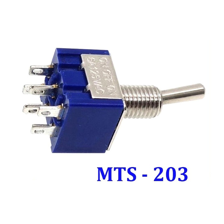 Công tắc gạt 6 chân 3 vị trí MTS 203 3A/250V 6A/125V Loại Tốt