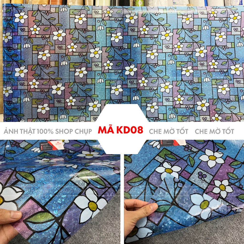 Giấy decal dán kính ED loại dày cao cấp , đề can dán kính 3d trang trí nhiều mẫu hoa văn tự chọn 90cmx50cm | BigBuy360 - bigbuy360.vn