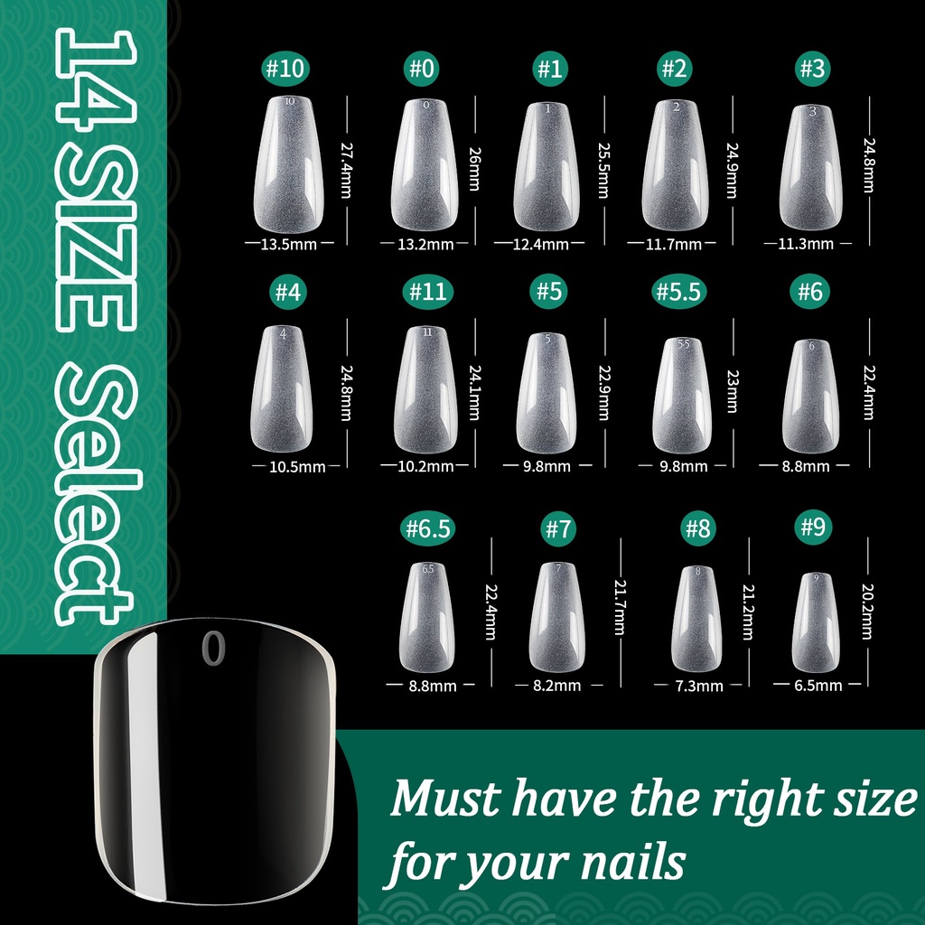 Bộ 168 Móng Tay Giả Hình Oval Trong Suốt Bằng Acrylic móng tay giả