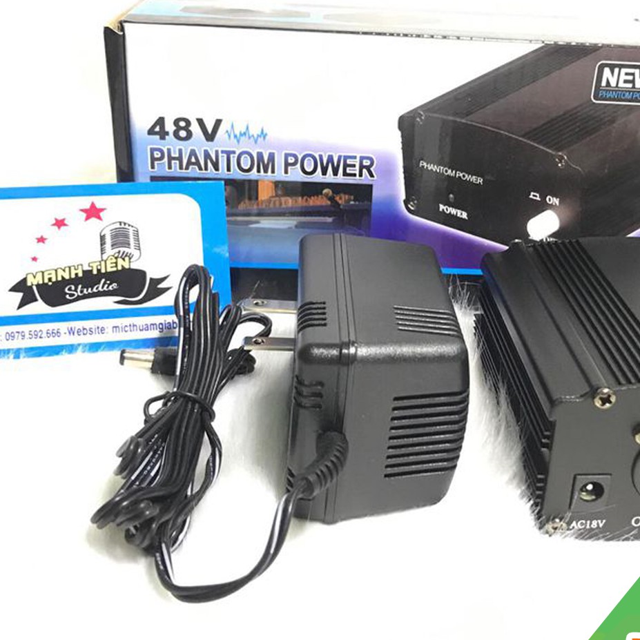 [Loại 1] Nguồn PHANTOM POWER 48V - phối hợp cung cấp nguồn điện cho Micro - hát karaoke, livetreams bigo,cctalk