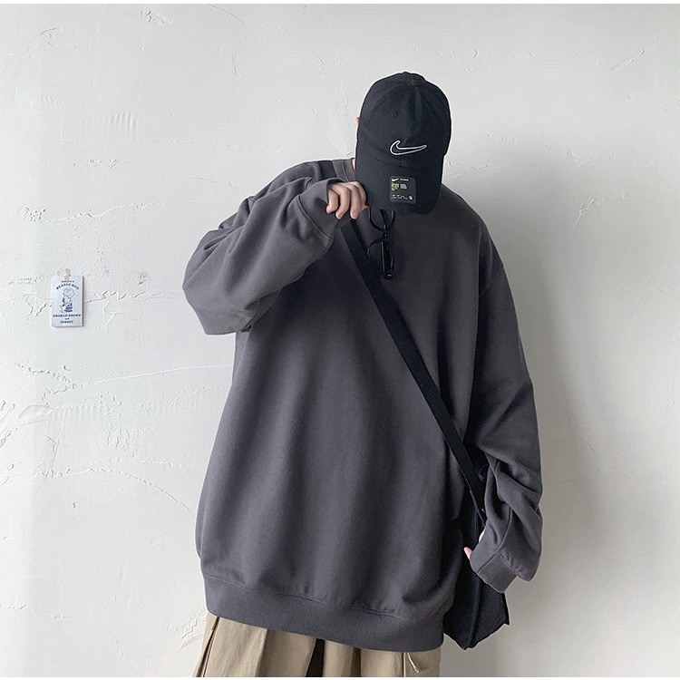 [ Mã 12FASHIONSALE1 giảm 10K đơn 50K ] Áo sweater, áo nỉ trơn 5 màu forrm rộng unisex phong cách Ulzzang | BigBuy360 - bigbuy360.vn