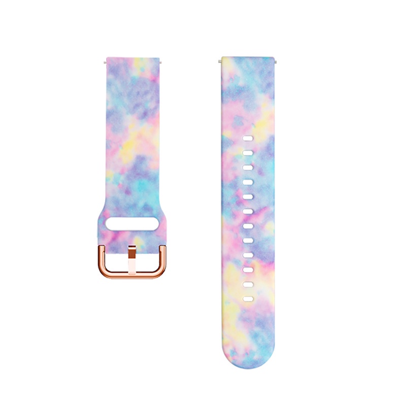 Dây Đeo Silicon 20Mm 22mm In Họa Tiết Độc Đáo Cho Đồng Hồ Thông Minh Huawei Watch 3 / 2 Pro GT 2e Samsung Galaxy Watch 4 3 Active 2 S3 S2