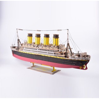 Mô Hình  Lắp Ráp Gỗ 3D Tàu Titanic Laze