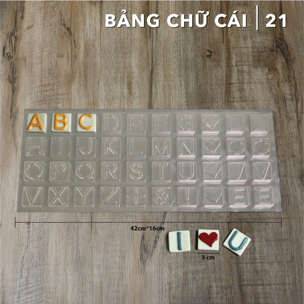 COMBO 2 TẤM KHUÔN TRONG CHỮ CÁI VUÔNG R26