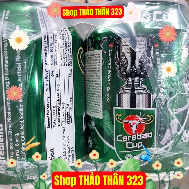Nước Tăng Lực Carabao Cup Trâu Xanh Thái Lan 🇹🇭