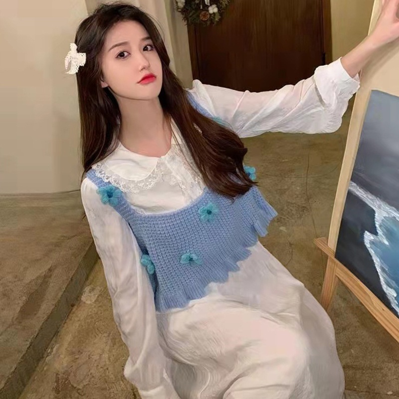 Áo Croptop Dệt Kim Không Tay Thêu Hoa 3D Thời Trang Mùa Hè Dành Cho Nữ