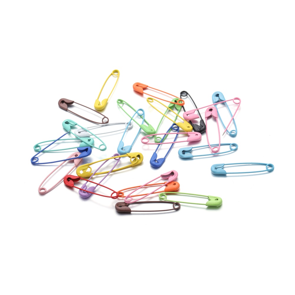 Set 50 cái ghim cài áo nhiều màu 30.5mm X 6.5mm