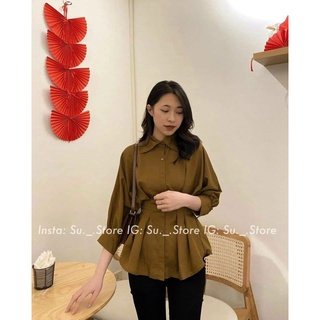 Áo sơ mi chiết eo