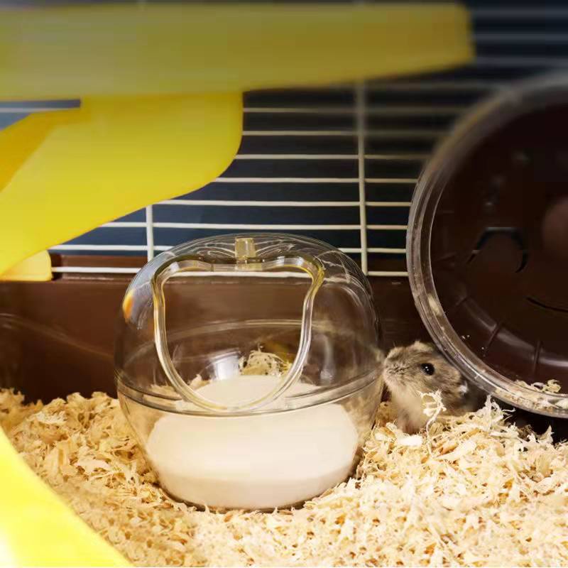 Bồn Tắm Nhỏ Hình Quả Đào / Gấu / Chuột Hamster Bằng Lụa Màu Vàng Kim Chống Văng Nước Tiểu Trong Phòng Tắm Cho Thú Cưng