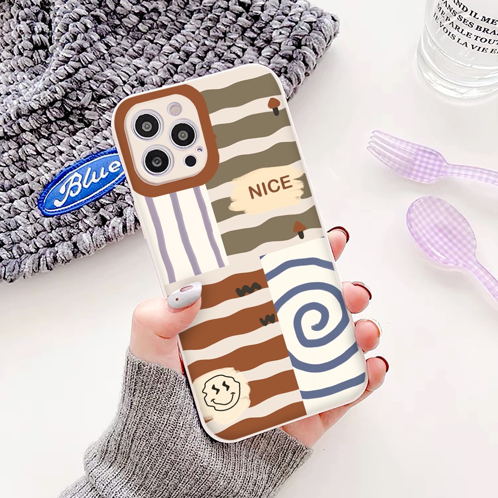Ốp Iphone Họa tiết kẻ sắc màu Nice ốp lưng iphone cạnh vuông 6s/6plus/7plus/8plus/x/xsmax/11/12/13/pro/max/promax