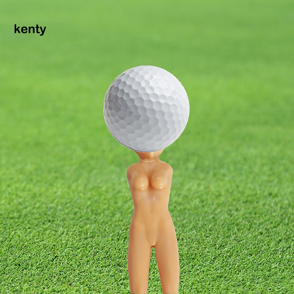Kt_bộ 10 Giá Đỡ Bóng Golf Bằng Nhựa Thiết Kế Hình Cô Gái Nude Chơi Golf