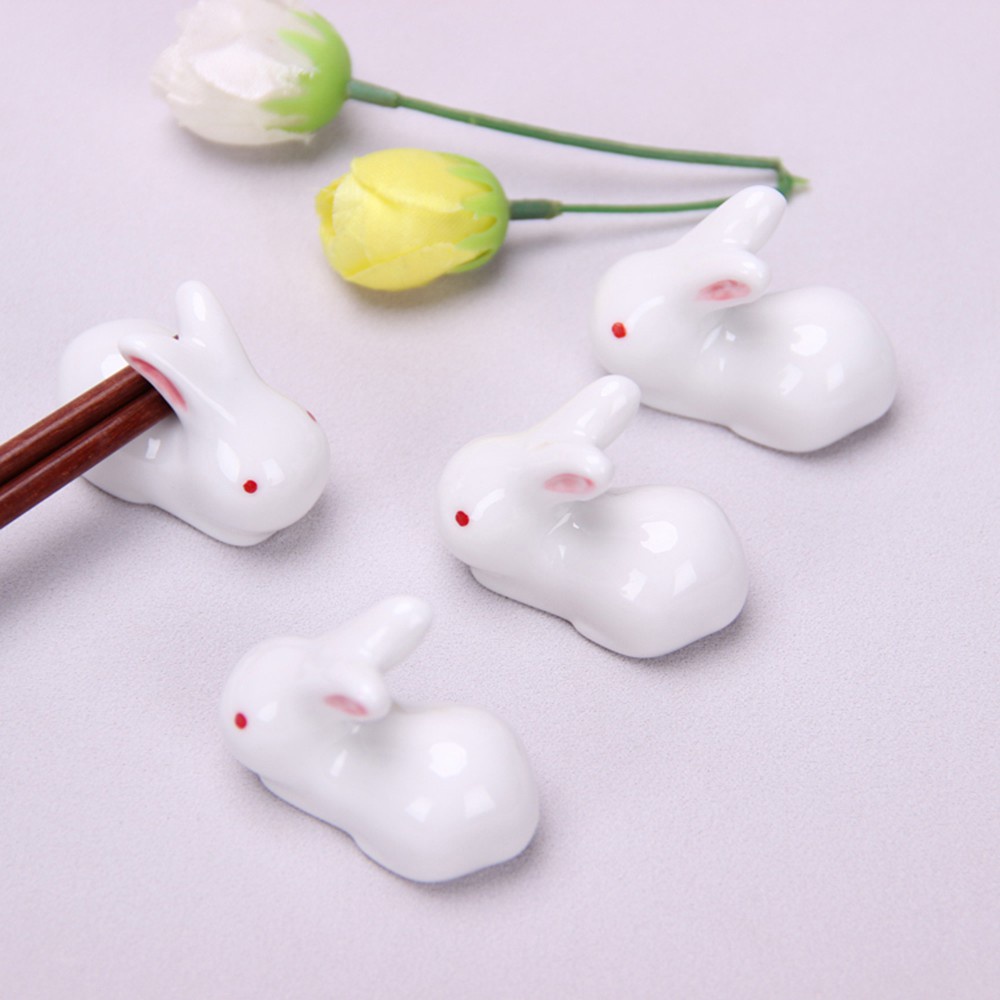 Giá Gác Đũa Hình Con Thỏ Bằng Gốm