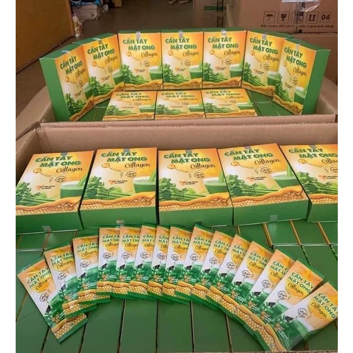 Cần Tây Mật ong Collagen hỗ trợ giảm cân đẹp da - 1 hộp 15 gói x 5gr - Hàng Chính Hãng Công Ty