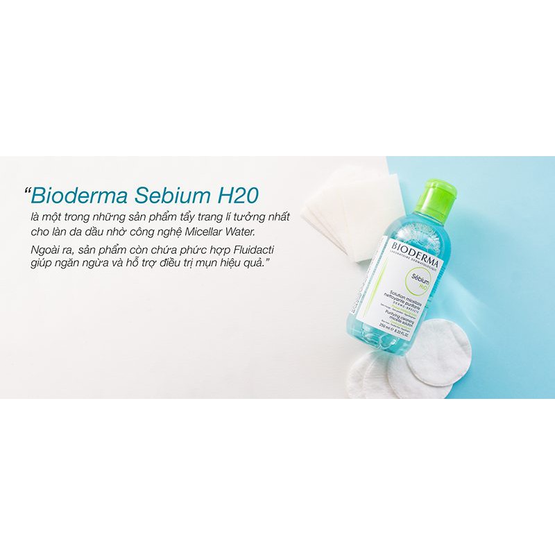 Dung dịch làm sạch và tẩy trang công nghệ Micellar Bioderma Sebium H2O - 500ml