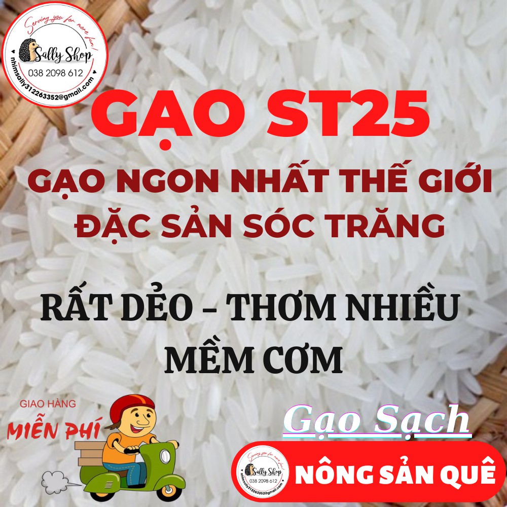 1KG GẠO ST25 NGON NHẤT THẾ GIỚI - ĐẶC SẢN SÓC TRĂNG - NÔNG SẢN QUÊ