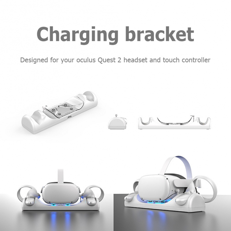 VR Charging Bracket for Oculus Quest 2 VR Headset Controller Fast Charging Dock magnetic Stand Set  for Quest 2