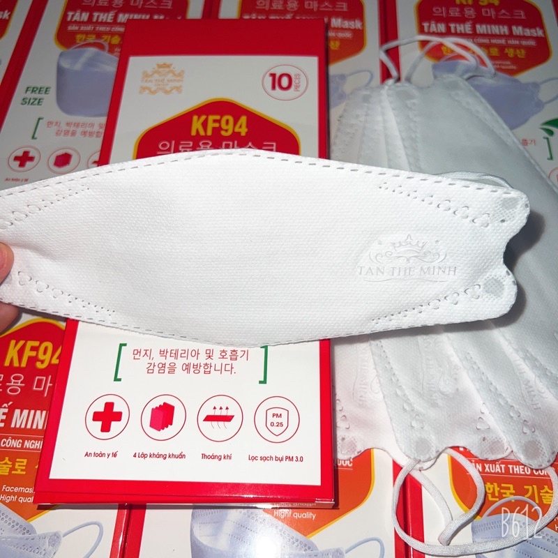 Set 50 Chiếc Khẩu trang 4 Lớp KF94 Chống Bụi Mịn Và Kháng Khuẩn Hàng Cao Cấp