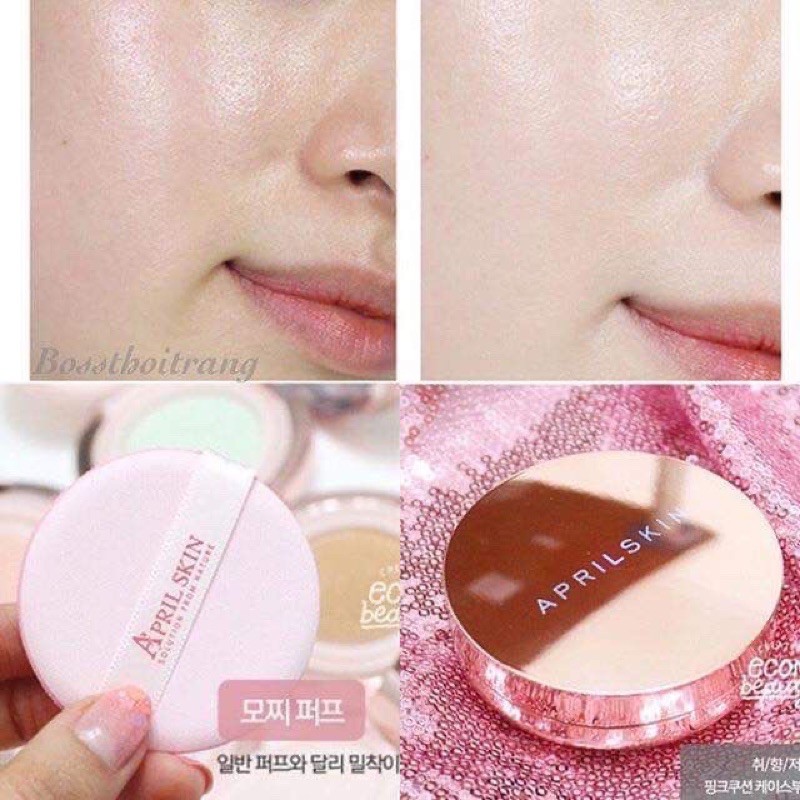 Phấn nước April skin hồng tone 01 natural beige