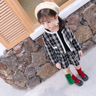 Set váy dạ kẻ
