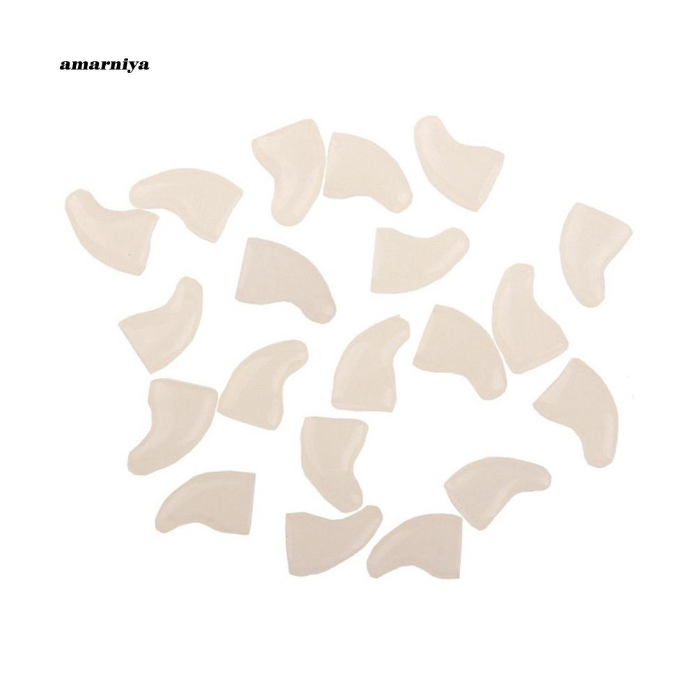 Bộ 20 móng tay giả bằng nhựa dẻo nhiều màu sắc kèm keo dán dành cho mèo cưng