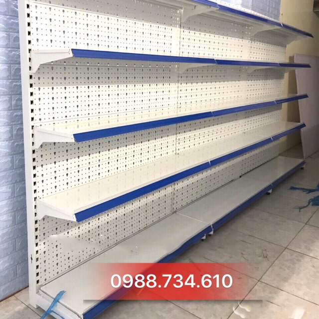 Kệ để hàng áp tường tôn đục lỗ Cao 1m8 dài 90cm