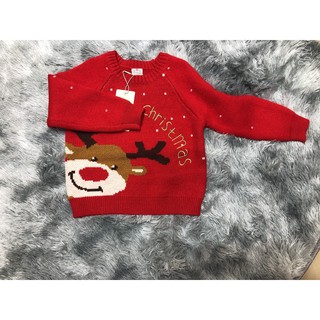 Áo len họa tiết noel cho bé
