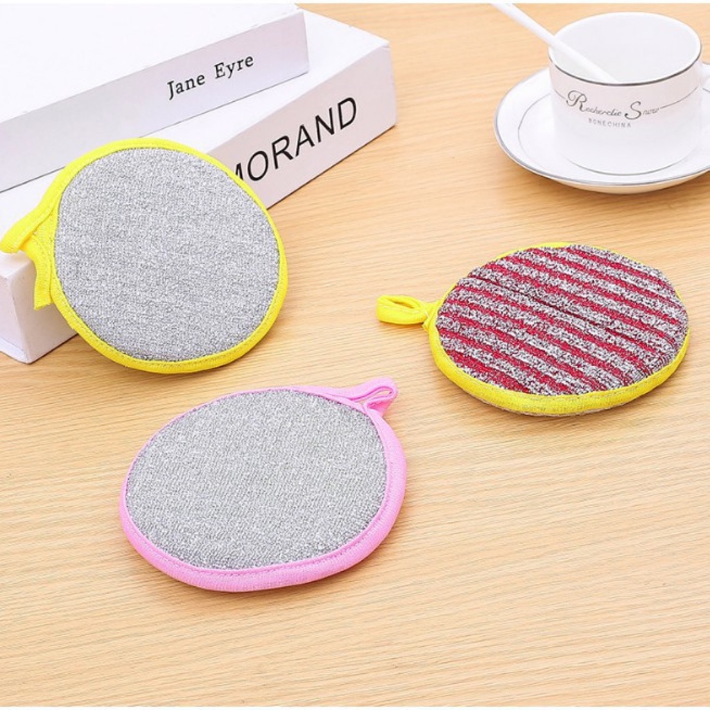 Miếng Rửa Bát 2 Mặt Kết Hợp Cọ Xoong Nồi Đa Năng Và Rửa Chén Bát Thông Minh