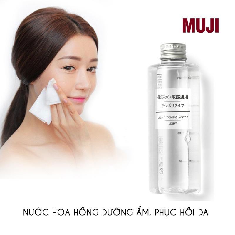 Nước hoa hồng dành cho da cực khô, da hư tổn Muji Light Toning Water 200ml Moisture