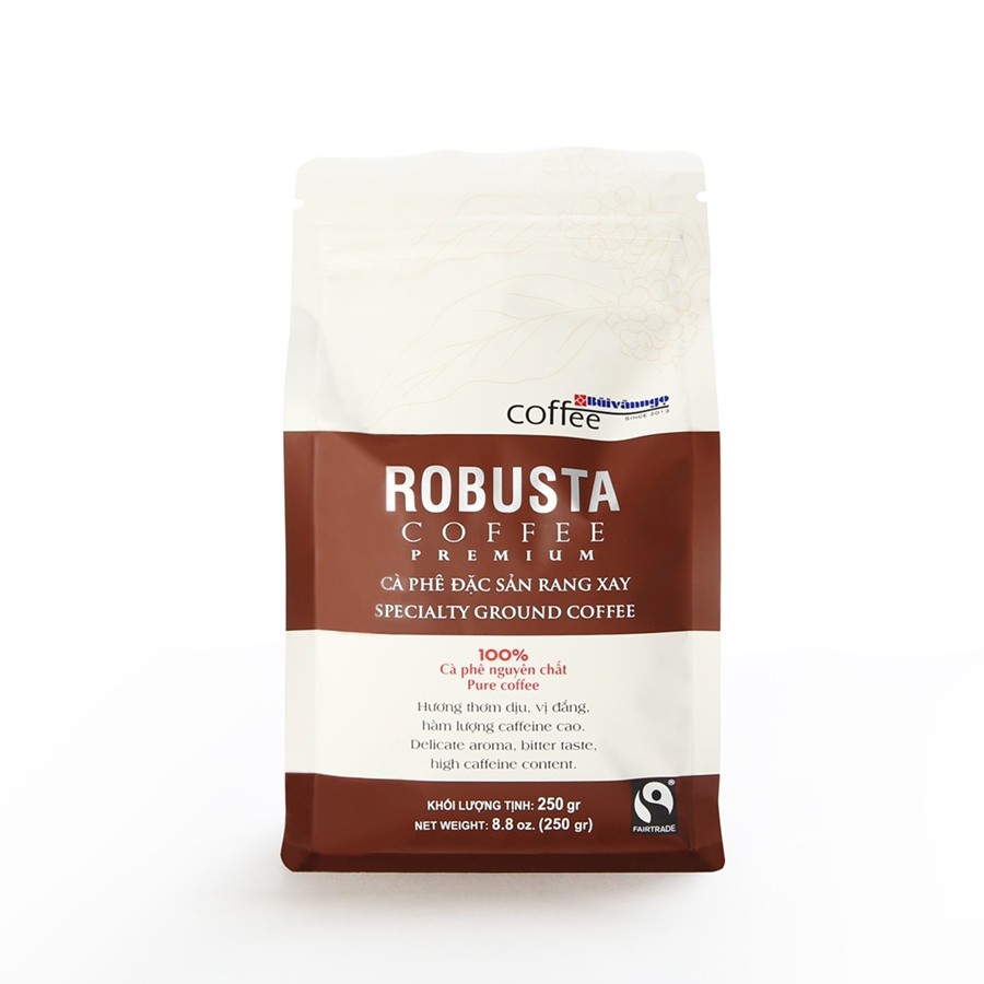 Cà phê rang xay thượng hạng ROBUSTA 250gram Bùi Văn Ngọ Coffee (bao bì mẫu mới) | BigBuy360 - bigbuy360.vn