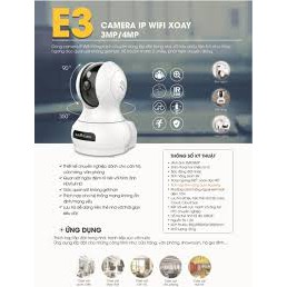 Camera Ip Wifi EbitCam E3 2MPX Full HD 1080P - Lưu Trữ Cloud Miễn Phí 1 Năm