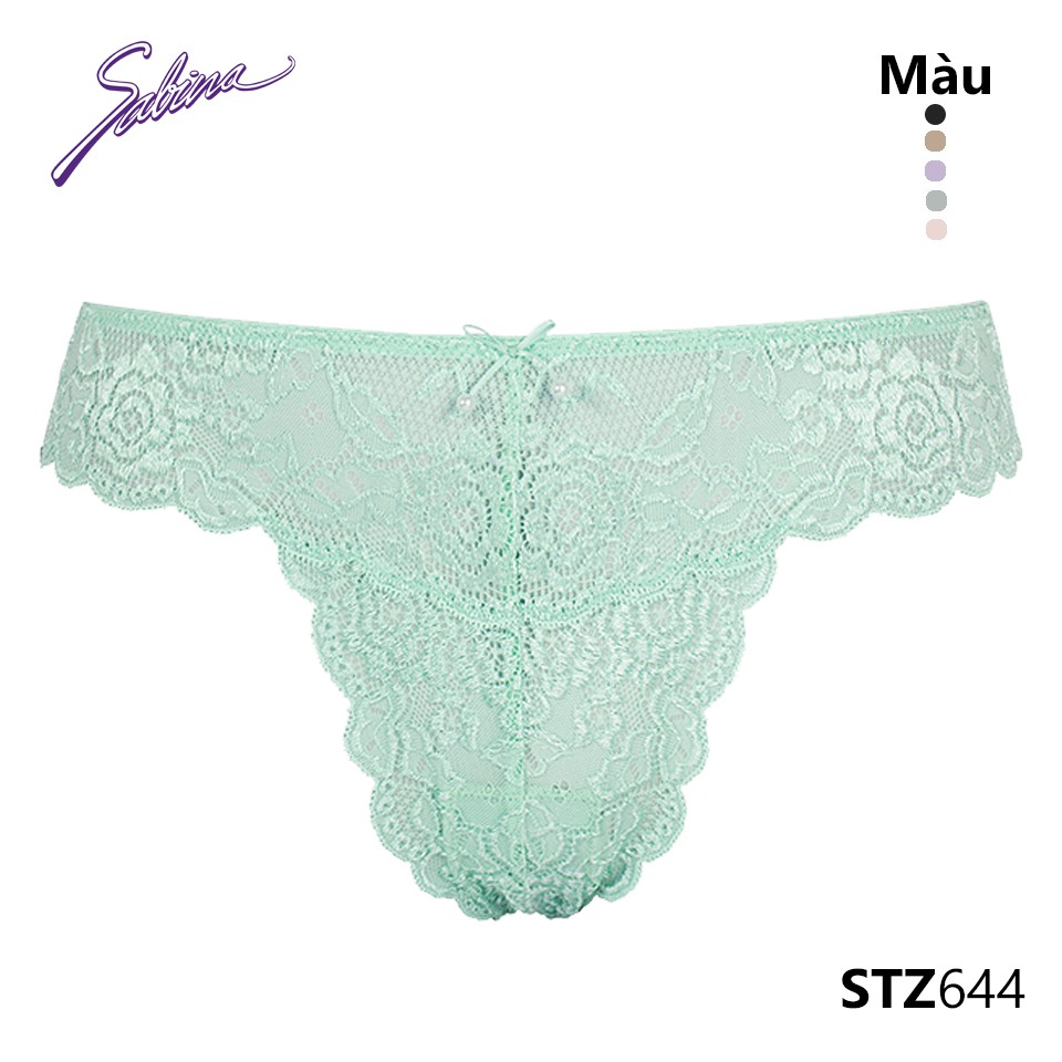  Quần Lót Chữ T Cạp Ngắn Vừa Phối Ren Panty Zone By Sabina STZ644