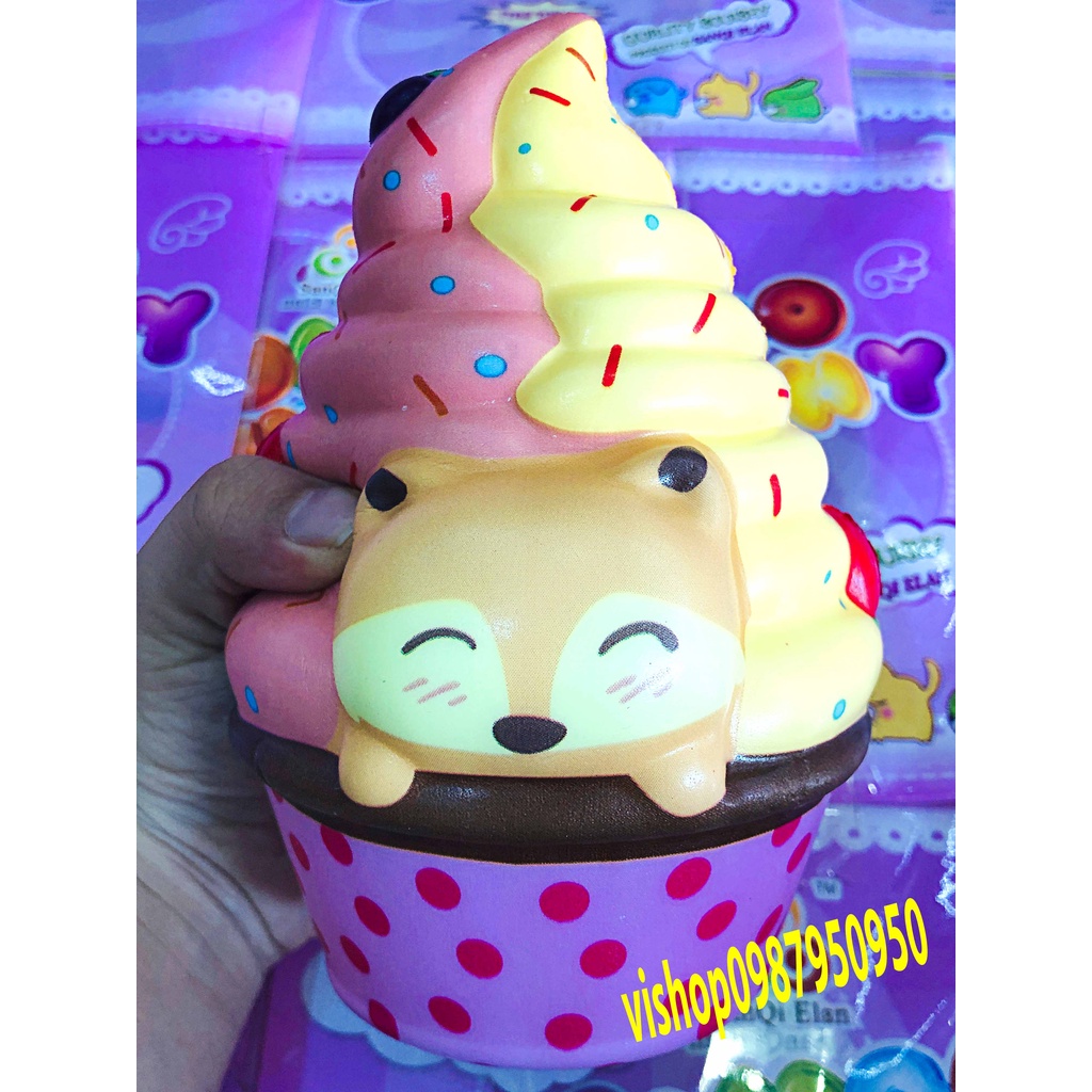 Squishy Lớn JUMBO Hình bánh gato kem shit thú gấu nâu Đồ Chơi Xốp Giảm Stress Hình mềm mịn dễ Thương đàn hồi Cho Bé