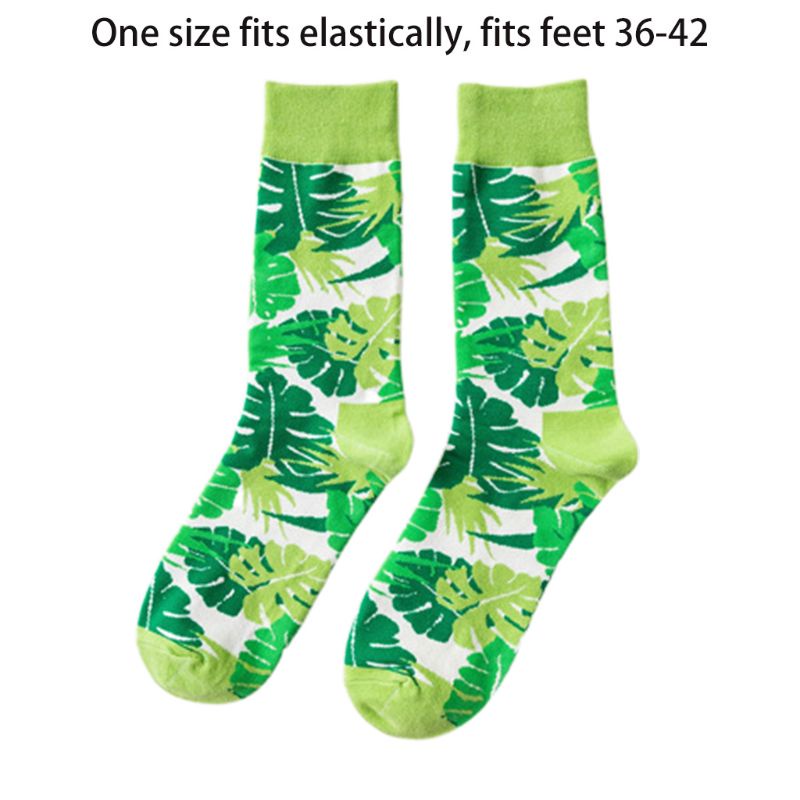 Xiangbao Vớ Thuyền Cotton Unisex Họa Tiết Hoạt Hình Vui Nhộn Nhiều Màu Sắc Hình Thỏ Lá Cây Cừu Harajuku Sto