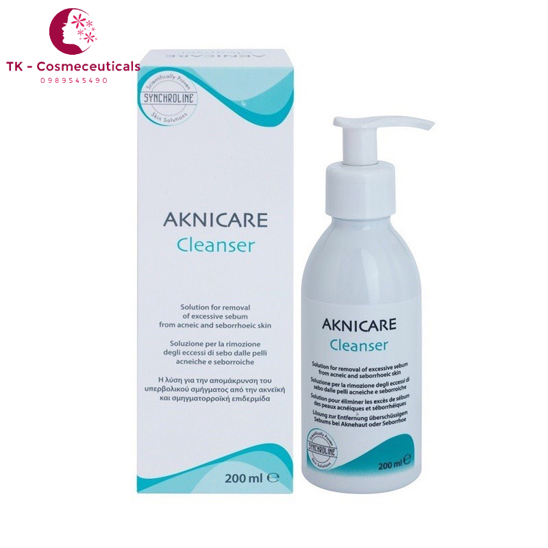 Gel Rửa Mặt Sạch Da Aknicare Cleanser Giảm Mụn, Ngăn Ngừa Mụn - 200ml