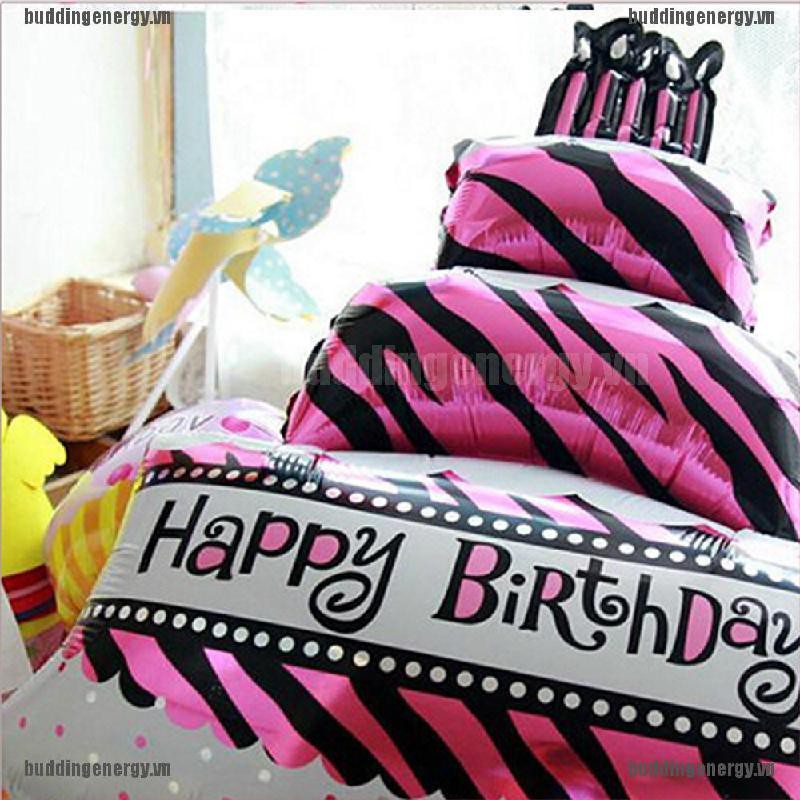 Bong Bóng Tráng Nhôm Thiết Kế Chữ Happy Birthday Dễ Thương Đáng Yêu Dùng Để Trang Trí Tiệc Sinh Nhật Tiện Dụng
