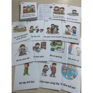 Bộ Thẻ Hoạt Động Hàng Ngày Của Bé Trai