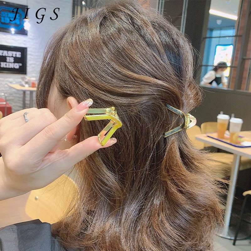 Kẹp tóc Haimeikang hình chữ V màu cầu vồng phong cách Hàn Quốc dành cho nữ