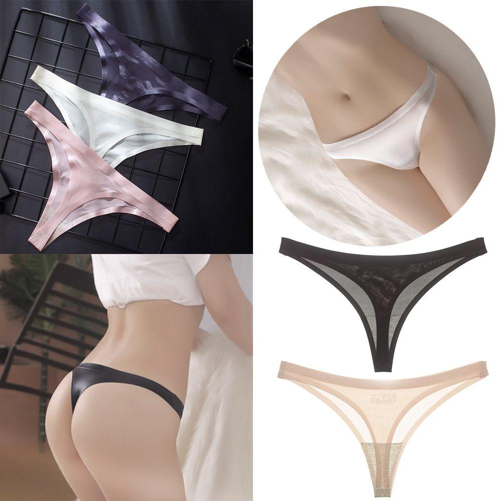 Quần Lót Lụa Lưng Thấp Thời Trang Gợi Cảm Cho Nữ