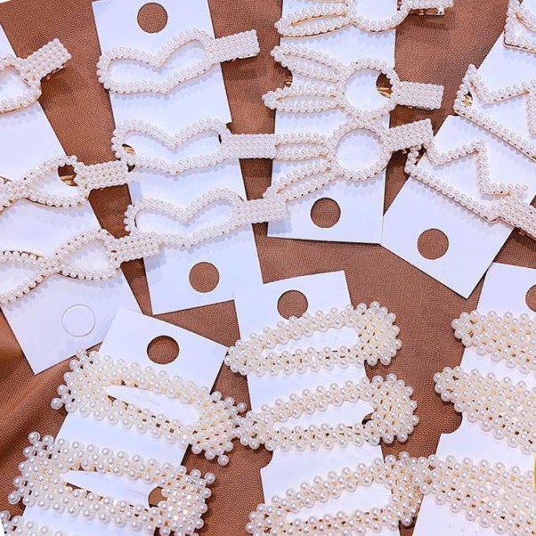 kẹp tóc viên nhiều hình thỏ, tim, nơ, vương miện xinh xắn