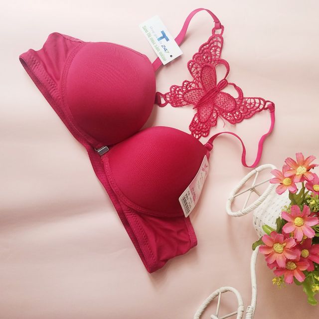 Áo lót cài trước nâng ngực dây lưng bướm